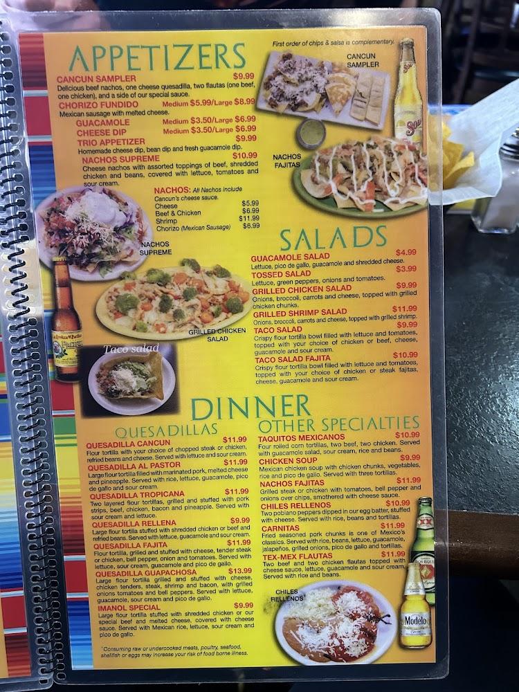 Cancun Mexican Grill Menu image 1